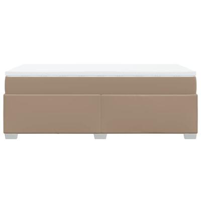 Boxspring met matras kunstleer cappuccinokleurig 80x200 cm
