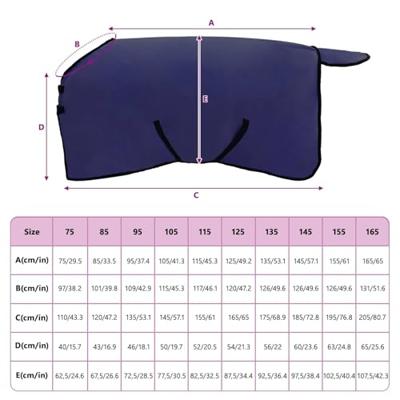 VidaXL Paardendeken marineblauw polyester