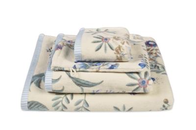 Pip Studio Pip Studio Secret Garden douchelaken Witblauw 70x140 cm