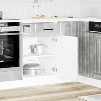 Keuken onderkast Lucca bewerkt hout betongrijs - thumbnail