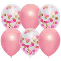 Ballonnen Mix Princess Pink 30cm 6 stuks - thumbnail