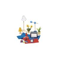 Goki Houten Poppenhuis Woon  en Slaapkamer Accessoires - thumbnail