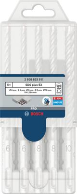 Bosch Accessoires pro sds plus-5x hammer drill bit set | 6/6/8/8/10 mm | 5 pcs - 2608833911