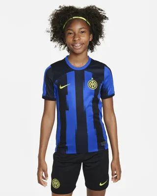 Inter Milan Shirt Thuis Junior 2023/2024 - Maat 128 - Kleur: ZwartBlauw | Soccerfanshop
