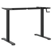 Zit-sta bureauframe (94-135)x60x(70-114) cm staal zwart - thumbnail