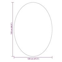 VidaXL Vloerkleden ovaal huarte antraciet 120 x 170 cm 100% polyester - thumbnail