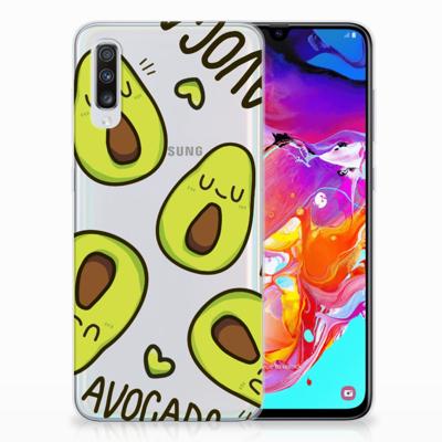 Samsung Galaxy A70 Telefoonhoesje met Naam Avocado Singing Samsung Galaxy A70 Telefoonhoesje met Naam Avocado Singing