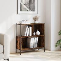 Boekenkast 72x28x77,5 cm bewerkt hout gerookt eikenkleurig - thumbnail