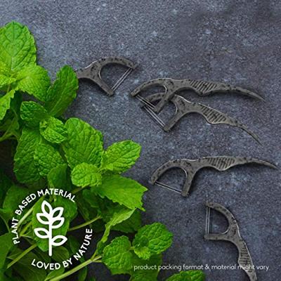 The Humble Co. Tandenstokers + flosdraad - mint & houtskool