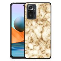 Xiaomi Redmi Note 10 Pro Marmeren Print Telefoonhoesje Marmer Goud - thumbnail