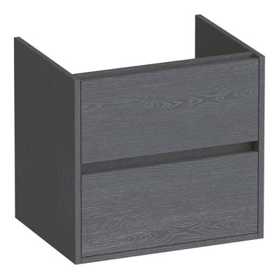 Brauer Adore - Onderkast - 60 cm - met 2 Softclose Lades Greeploos en 1 Sifon Uitsparing - Timber Grey