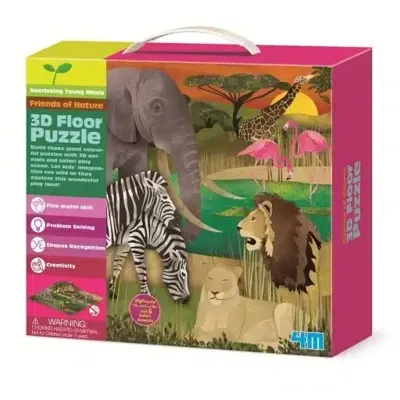 Dam Thinking kits vloerpuzzel 3d safari