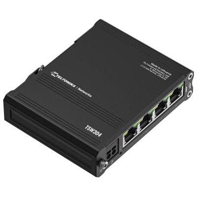Teltonika TSW304 Gigabit Ethernet (10/100/1000) Power over Ethernet (PoE) Zwart Teltonika TSW304 Gigabit Ethernet (10/100/1000) Power over Ethernet (PoE) Zwart