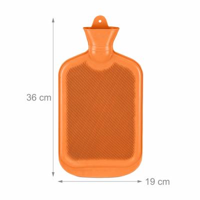 Relaxdays warmwater kruik oranje 2 l | 6 stuks
