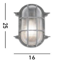 Searchlight Langwerpige bulls eyeBulkhead - 61402BS - thumbnail