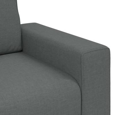 2-delige Loungeset met kussens stof donkergrijs