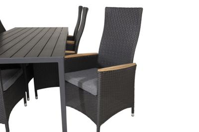 Nohr Tuintafel 'Erikka' 205 x 90cm, kleur Zwart Nohr Tuintafel 'Erikka' 205 x 90cm, kleur Zwart