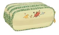 Pennenetui met 3 vakken Mufasa Groen Beige 21,5 x 10 x 8 cm - thumbnail