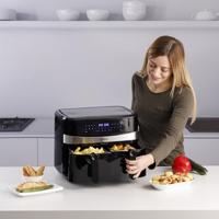 Taurus Air Fry Digital Duo Dubbel 9 l 2200 W Heteluchtfriteuse Zwart - thumbnail