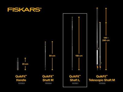 Fiskars Quikfit steel L grafiet 145cm - 1000661 - 1000661 - thumbnail
