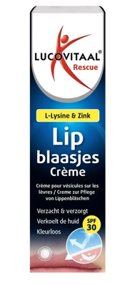 Lucovitaal Lipblaasjes Crème SPF 30 Lucovitaal Lipblaasjes Crème SPF 30