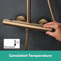 Hansgrohe Pulsify S Puro Showerpipe 260 1jet met thermostaat, Brushed Bronze - thumbnail