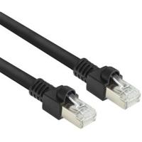 ACT Zwart 1 meter S/FTP CAT7 PUR flex patchkabel snagless met RJ45 connectoren (CAT6A compliant) - thumbnail