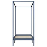 Hemelbedframe massief grenenhout grijs 90x200 cm - thumbnail