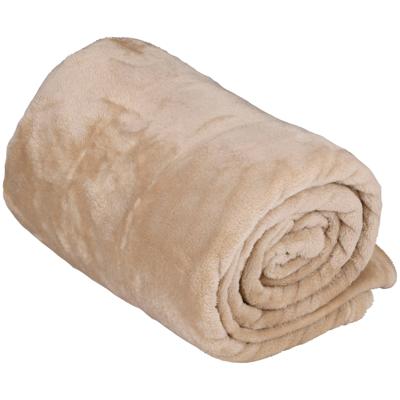 Flanellen plaid 200x150 cm beige