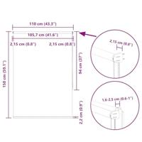 Rolgordijn verduisterend 110x150 cm stofbreedte 105,7 cm - thumbnail