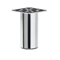 Stalen meubelpoot chroom rond ø 5 cm en hoogte 10 cm - thumbnail