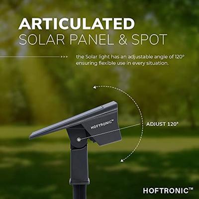 Set van 6 Odessa solar prikspots - Incl. Schemerschakelaar - 6000K daglicht wit - 2 lichtstanden - 300 lumen - 6-12 uur brandtijd - Kantelbaar - IP65 waterdicht - thumbnail