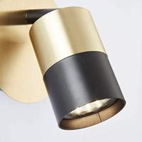 Brilliant Maribel 81010/78 Wandspot GU10 3.5 W LED Messing (geborsteld), Zwart - thumbnail