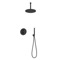 Salenzi Giro inbouw regendouche set type 8 mat zwart - thumbnail