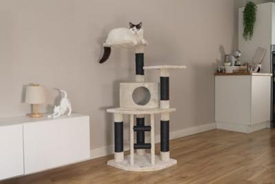 Beeztees Dominjo Krabpaal Creme 50x50x123 cm