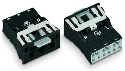 WAGO 770-713/007-000 Netstekker WINSTA MIDI Stekker, recht Totaal aantal polen: 2 + PE 25 A Zwart 100 stuk(s)