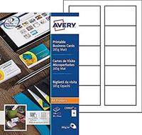 AVERY visitekaarten 185 g/m², 10 per blad, 250 stuks - thumbnail