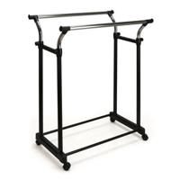 V-Part kledingrek in hoogte verstelbaar met 4 wielen dubbel - thumbnail