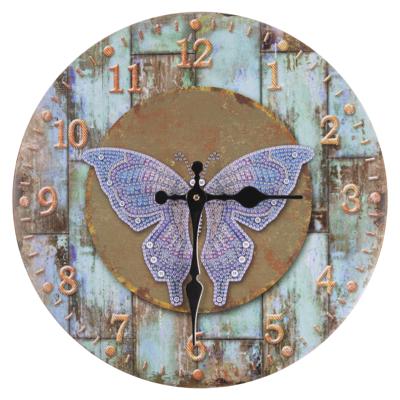 Diamond Painting Klok DIY Pakket - Vlinder