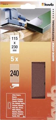 kwb 818924 Schuurpapier Korrelgrootte (num) 240 (l x b) 230 mm x 115 mm 5 stuk(s) kwb 818924 Schuurpapier Korrelgrootte (num) 240 (l x b) 230 mm x 115 mm 5 stuk(s)