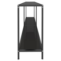 Wandtafel 180x35x75,5 cm gehard glas zwart - thumbnail