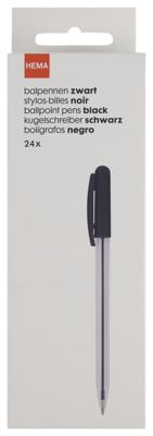 HEMA Balpennen Zwartschrijvend - 24 Stuks