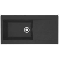 STRADOUR Inbouwspoelbak Lierra 1000x500mm 1 grote bak - Zwart - Franse fabricage - thumbnail