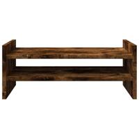 VidaXL Monitorstandaard 50x27x20 cm bewerkt hout gerookt eikenkleurig - thumbnail