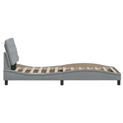 Bedframe zonder matras 90x190 cm stof lichtgrijs Bedframe zonder matras 90x190 cm stof lichtgrijs
