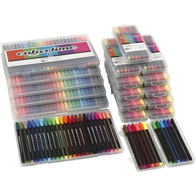 Creativ Company Colortime fineliners diverse kleuren, 18 pakken