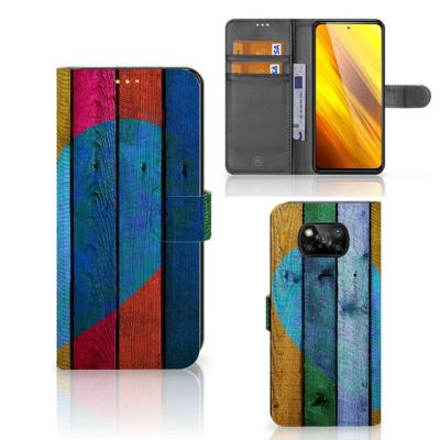 Xiaomi Poco X3 | Poco X3 Pro | Book Style Case | Wood Heart - Cadeau voor je Vriend