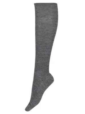 Kniekous wol heren - zwart - Hoge warme winter kniekous