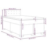 Boxspring met matras kunstleer cappuccinokleurig 120x190 cm - thumbnail