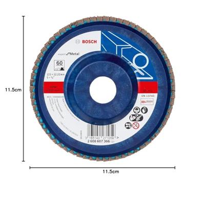 Bosch Accessoires 1 Lamellenschijf 115 , Expert for Metal recht, kunststof, 120 - 2608607364 Bosch Accessoires 1 Lamellenschijf 115 , Expert for Metal recht, kunststof, 120 - 2608607364